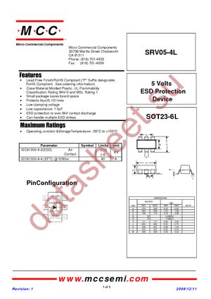 SRV05-4L-TP datasheet  